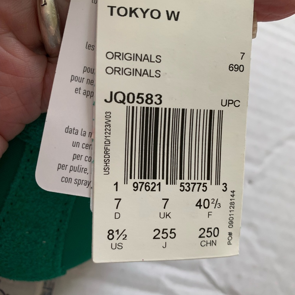 Adidas Women's Green and Pink Tokyo Sneakers - Picture 5 of 5